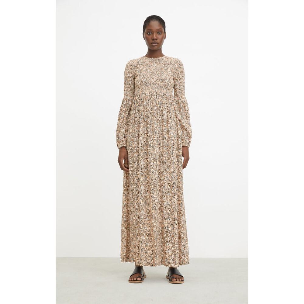 Rodebjer Dress Sandy Dessert Ecru Smocked Long Sleeves Maxi Size XS NEW - Picture 14 of 14